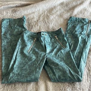 Leather crocodile pant